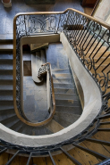 Escalier : vue plongeante. © Région Bourgogne-Franche-Comté, Inventaire du patrimoine