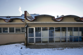 Site récent, atelier de microtechnique : paroi vitrée et toiture. © Région Bourgogne-Franche-Comté, Inventaire du patrimoine