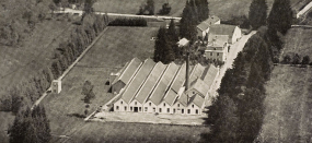 Vue aérienne de la filature Depreux à la Corveraine. © Région Bourgogne-Franche-Comté, Inventaire du patrimoine