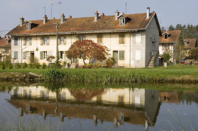 Maison C de la cité ouvrière, vue depuis le sud-est. © Région Bourgogne-Franche-Comté, Inventaire du patrimoine