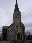 Façade antérieure et clocher. © Région Bourgogne-Franche-Comté, Inventaire du patrimoine