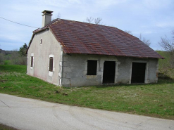 Pignon sud et façade antérieure vus de trois quarts. © Région Bourgogne-Franche-Comté, Inventaire du patrimoine