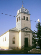 Clocher et façade latérale vus de trois quarts. © Région Bourgogne-Franche-Comté, Inventaire du patrimoine