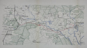 Compagnie des chemins de fer de Paris à Lyon et à la Méditerranée. Embranchement d'Andelot à Champagnole. Carte générale indiquant les stations projetées, 1864. © Région Bourgogne-Franche-Comté, Inventaire du patrimoine