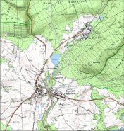 Carte de localisation. Carte topographique au 1:25000, I.G.N., Jussey, 3320 O. SCAN 25 © IGN - 2008, Licence n°2008CISE29-68. © Région Bourgogne-Franche-Comté, Inventaire du patrimoine