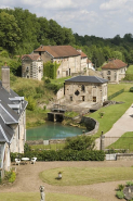 Vue plongeante depuis le parc du logement patronal, à l'est. © Région Bourgogne-Franche-Comté, Inventaire du patrimoine