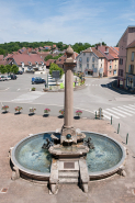 Vue générale depuis la mairie. © Région Bourgogne-Franche-Comté, Inventaire du patrimoine