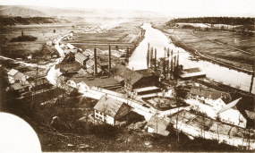 [Vue plongeante sur l'usine de Beaulieu]. © Région Bourgogne-Franche-Comté, Inventaire du patrimoine