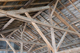 Entrepôt industriel. Détail de la charpente. © Région Bourgogne-Franche-Comté, Inventaire du patrimoine