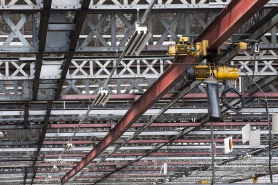 Poutrelles à treillis de la charpente. © Région Bourgogne-Franche-Comté, Inventaire du patrimoine