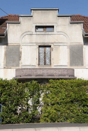 Détail de l'inscription de la façade. © Région Bourgogne-Franche-Comté, Inventaire du patrimoine