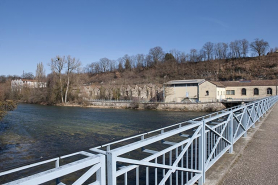 Partie nord du site vue depuis le pont. © Région Bourgogne-Franche-Comté, Inventaire du patrimoine