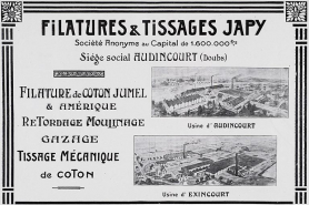Filatures et tissages Japy [vue cavalière des usines d'Audincourt et d'Exincourt]. © Région Bourgogne-Franche-Comté, Inventaire du patrimoine