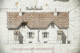Cité Constant Peugeot et Cie. Maison à quatre logements. Façade latérale. © Région Bourgogne-Franche-Comté, Inventaire du patrimoine