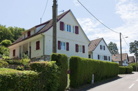 Pignons ouest des maisons rue Raoul Delattre. © Région Bourgogne-Franche-Comté, Inventaire du patrimoine