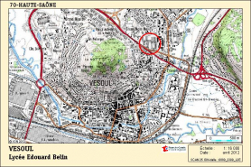 Carte de localisation. Carte topographique, IGN, 2012, dalle 0880-2300-L2E, échelle 1:16 000. © Région Bourgogne-Franche-Comté, Inventaire du patrimoine