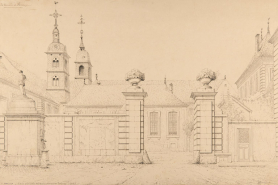 En souvenir de Faverney. Entrée principale de l'Ancien Couvent de Faverney (1714), [1898]. © Région Bourgogne-Franche-Comté, Inventaire du patrimoine