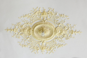 La salle à manger, détail du décor du plafond. © Région Bourgogne-Franche-Comté, Inventaire du patrimoine