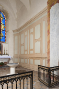 Chapelle de la Vierge dite Notre-Dame la Blanche : lambris de revêtement. © Région Bourgogne-Franche-Comté, Inventaire du patrimoine
