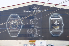Corps nord : façade latérale droite (masquée par un voile publicitaire). © Région Bourgogne-Franche-Comté, Inventaire du patrimoine