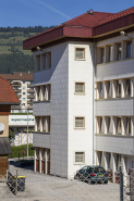 Usine : façade latérale droite et extrémité du corps principal. © Région Bourgogne-Franche-Comté, Inventaire du patrimoine