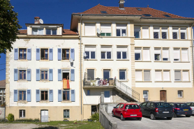 Maison et usine d'horlogerie Alphonse Dodane Fils puis Dodane Frères, 36-38 rue de l'Helvétie : façade postérieure. © Région Bourgogne-Franche-Comté, Inventaire du patrimoine