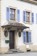 Façade antérieure : entrée du logement patronal. © Région Bourgogne-Franche-Comté, Inventaire du patrimoine