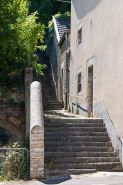 Escalier menant de la Grande Rue au château © Région Bourgogne-Franche-Comté, Inventaire du patrimoine