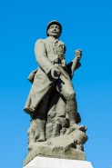 Détail de la statue du poilu © Région Bourgogne-Franche-Comté, Inventaire du patrimoine