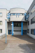 Détail de la façade sud-est, entrée postérieure. © Région Bourgogne-Franche-Comté, Inventaire du patrimoine