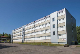 Nord-est de la façade antérieure du bâtiment d'externat et d'internat nord (A). © Région Bourgogne-Franche-Comté, Inventaire du patrimoine