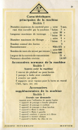 Caractéristiques principales de la machine modèle 1, années 1920. © Région Bourgogne-Franche-Comté, Inventaire du patrimoine