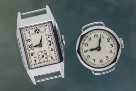 Deux montres : montre homme rectangulaire et montre 