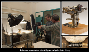 Studio de prises de vues temporaire monté par Jérôme Mongreville et Marc Loukachine. © Région Bourgogne-Franche-Comté, Inventaire du patrimoine