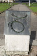 Détail d'une stèle : Capricornus ou Capes. Le capricorne. © Région Bourgogne-Franche-Comté, Inventaire du patrimoine
