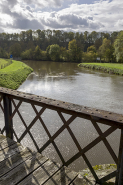 Depuis la passerelle enjambant le Coney, vue sur l'aval : confluence avec la Saône. © Région Bourgogne-Franche-Comté, Inventaire du patrimoine