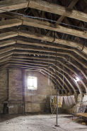 Vue rapprochée de la charpente. © Région Bourgogne-Franche-Comté, Inventaire du patrimoine