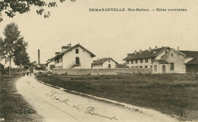Demangevelle. Cités ouvrières la route de Passavant. Carte postale. © Région Bourgogne-Franche-Comté, Inventaire du patrimoine