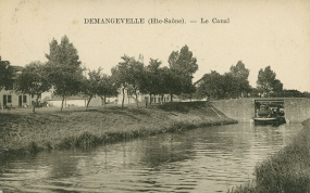 Demangevelle. Le canal. Carte postale. © Région Bourgogne-Franche-Comté, Inventaire du patrimoine