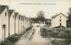 Demangevelle. Entrée de la filature. Carte postale. © Région Bourgogne-Franche-Comté, Inventaire du patrimoine