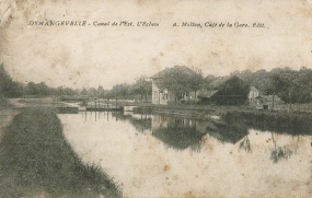 Demangevelle. Canal de l'est. Ecluse. Carte postale. © Région Bourgogne-Franche-Comté, Inventaire du patrimoine