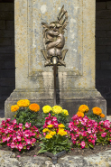 Détail d'une fontaine. © Région Bourgogne-Franche-Comté, Inventaire du patrimoine
