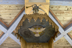 Détail de la chaire. © Région Bourgogne-Franche-Comté, Inventaire du patrimoine
