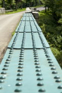 Détail de la rambarde de la passerelle. © Région Bourgogne-Franche-Comté, Inventaire du patrimoine