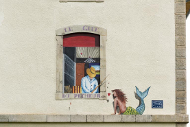 Décor peint sur la maison. © Région Bourgogne-Franche-Comté, Inventaire du patrimoine