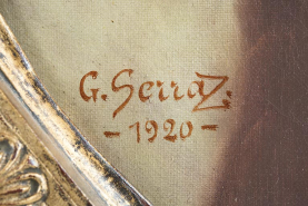 Portrait d'Henri Vuez : signature de Georges Serraz. © Région Bourgogne-Franche-Comté, Inventaire du patrimoine