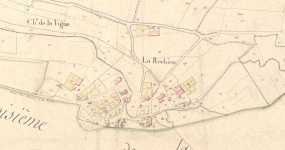 Le hameau en 1823. © Région Bourgogne-Franche-Comté, Inventaire du patrimoine
