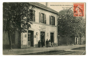 Demangevelle-Vauvillers, la gare. Avant 1909. Carte postale. © Région Bourgogne-Franche-Comté, Inventaire du patrimoine