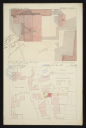 Plans des l'école de filles établis par G. Barbey en 1880 : plan masse et extrait de cadastre.. © Région Bourgogne-Franche-Comté, Inventaire du patrimoine