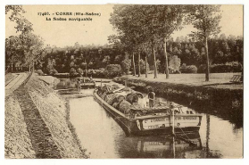 Corre. La Saône navigable. Carte postale n° 17466 © Région Bourgogne-Franche-Comté, Inventaire du patrimoine
